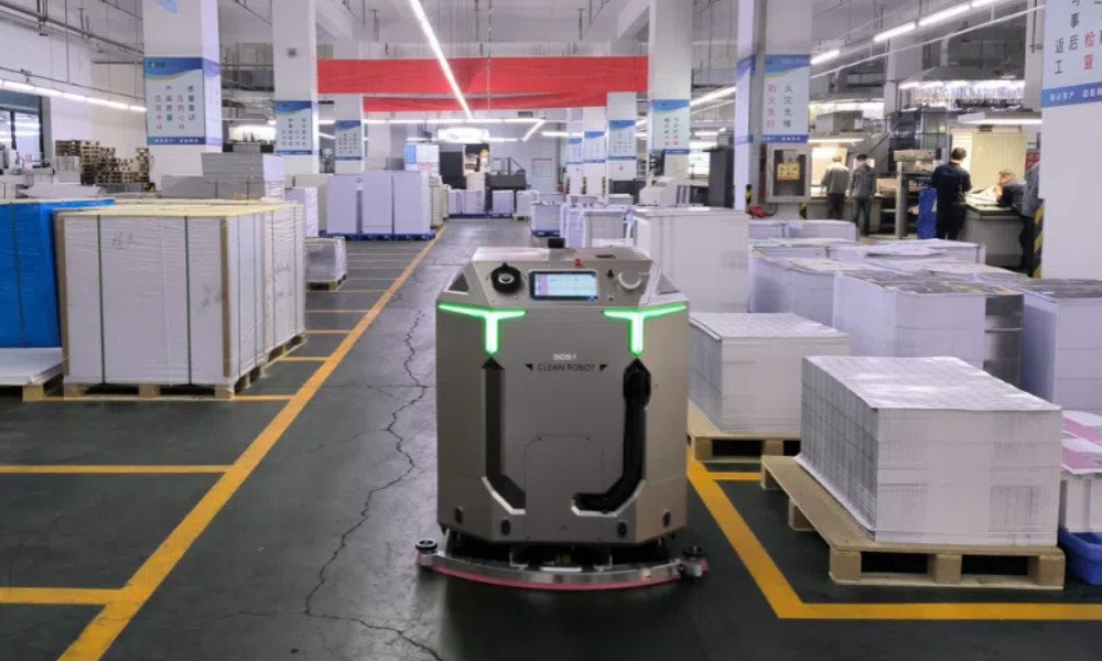 印刷車間星衛來機器人清潔方案